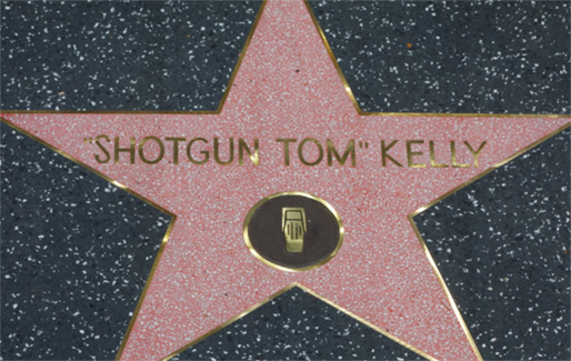 Shotgun Tom Kelly's star on the Hollywood Walk of Fame